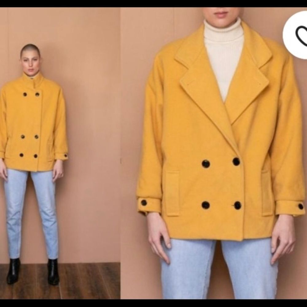 Mackintosh Vintage Yellow Pure Wool Coat 8